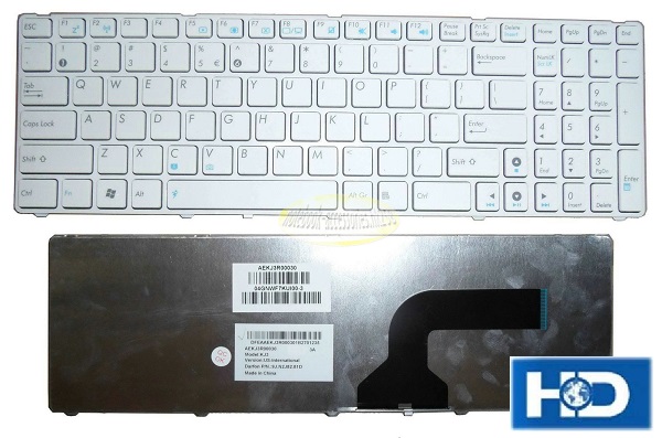 Bàn phím laptop Asus K52 (Trắng), G50, G70, G71