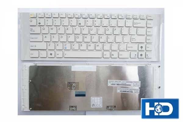 Bàn phím laptop Asus A40 (mặt nổi,có ốc,màu trắng)