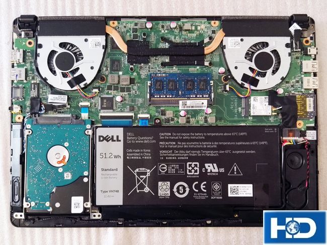 bên trong máy laptop dell 5480