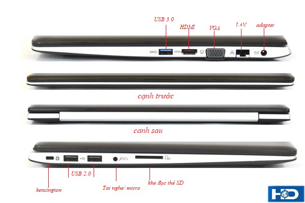 Kết nối trên laptop Asus S400CA