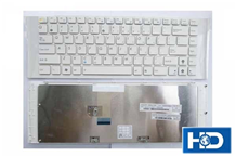 Bàn phím laptop Asus A40 (mặt nổi,có ốc,màu trắng)