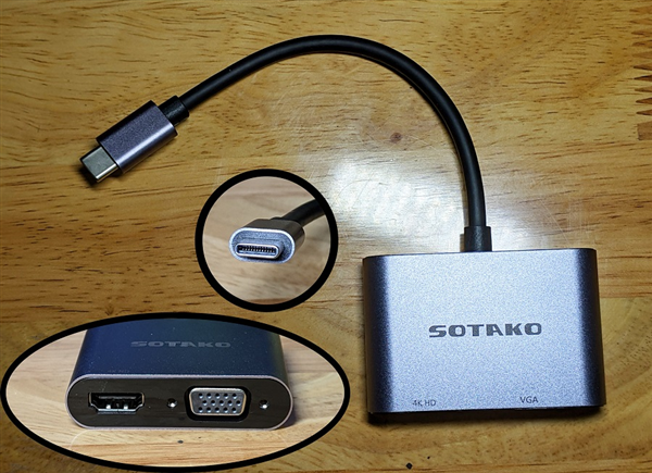 Bộ chuyển đổi USB-TypeC to VGA, HDMI